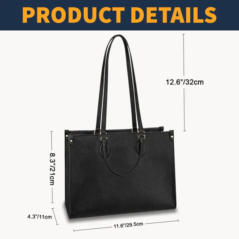 Important Nana Stuff - Personalize Leather Bag - Gift For Mom, Grandma, Family Members