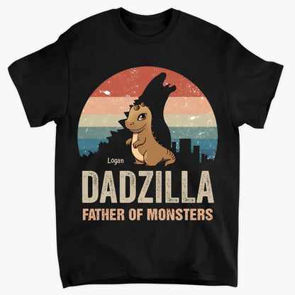 Dadzilla Father Of Monsters - Personalized Custom T-shirt - Gift For Dad, Grandpa, Family, Family Members