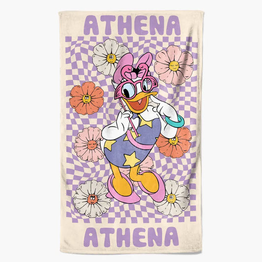Retro Multi Style - Personalized Custom Beach Towel - Gift For Girl, Family Members