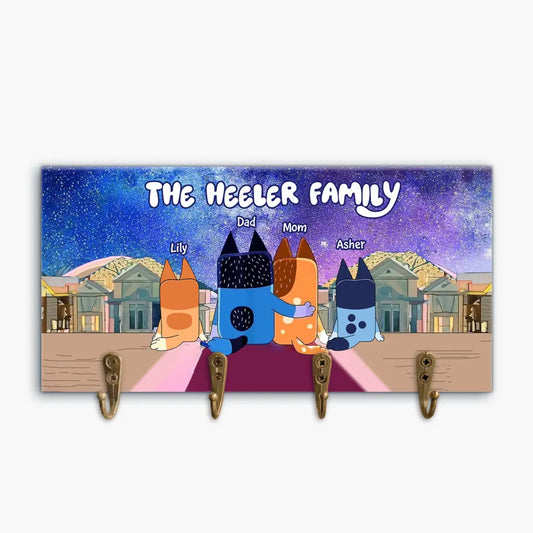 The Heeler Family - Personalized Custom Key Holder - Gift For Family Members