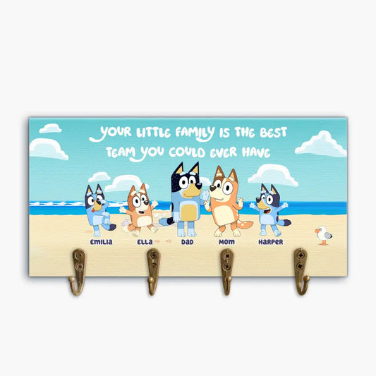 The Best Team You Could Ever Have - Personalized Custom Key Holder - Gift For Family Members