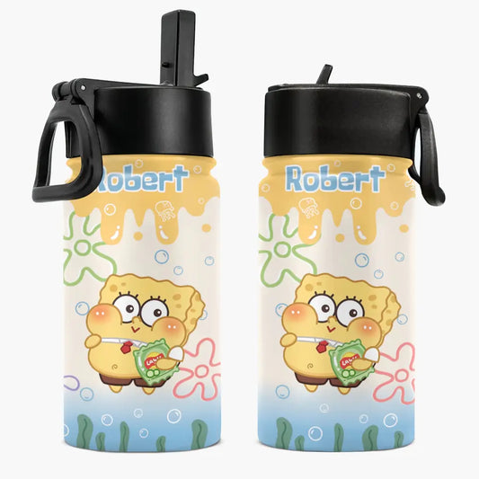 3D Sponges Custom - Personalized Custom Kids Insulated Bottle - Birthday, Back To School, Kindergarten, First, Second, Third, Fourth, Fifth Grade, Pre-K Gift For Kids