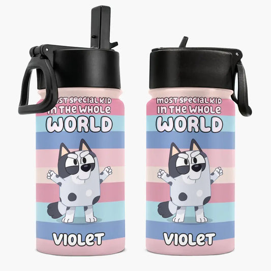 Most Special Kid In The Whole World - Personalized Custom Kids Insulated Bottle - Birthday, Back To School, Kindergarten, First, Second, Third, Fourth, Fifth Grade, Pre-K Gift For Kids