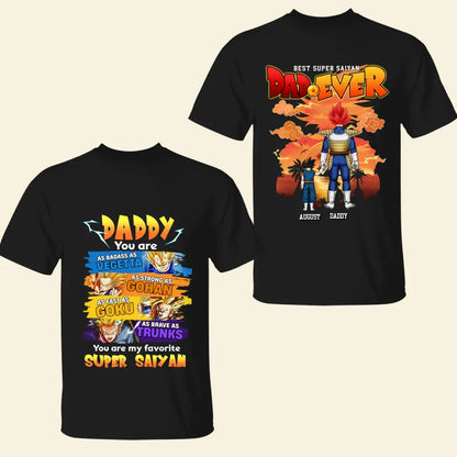 Best  Dad Ever - Personalized Custom Double-side T-shirt - Father's Day Gift For Dad, Family Members