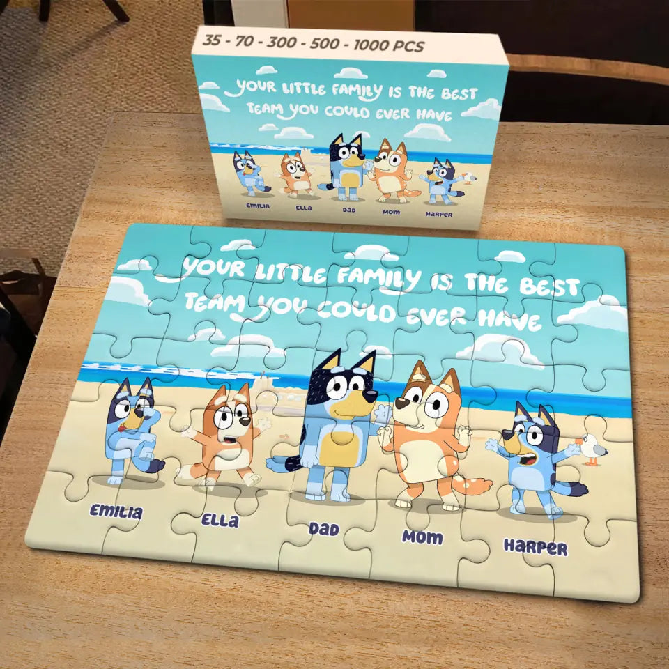 The Best Team You Could Ever Have - Personalized Custom Jigsaw Puzzle - Gift For Family Members