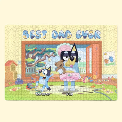 Best Dad Ever - Personalized Custom Jigsaw Puzzle - Gift For Kid, Family Members