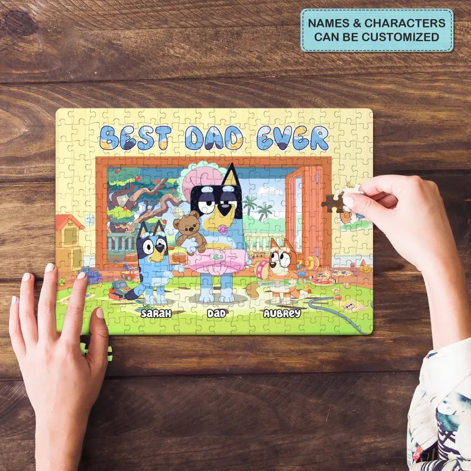 Best Dad Ever - Personalized Custom Jigsaw Puzzle - Gift For Kid, Family Members