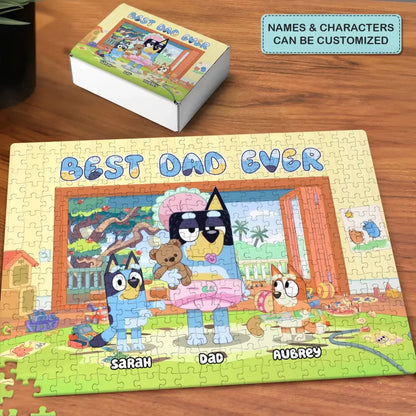 Best Dad Ever - Personalized Custom Jigsaw Puzzle - Gift For Kid, Family Members