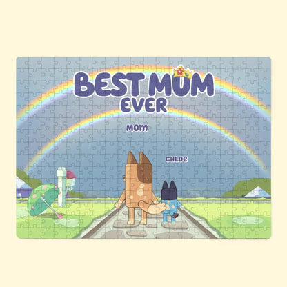 Best Mum Ever - Personalized Custom Jigsaw Puzzle - Gift For Family Members