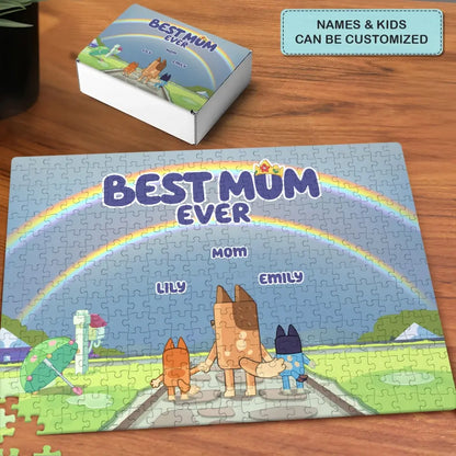 Best Mum Ever - Personalized Custom Jigsaw Puzzle - Gift For Family Members