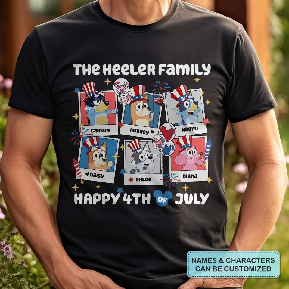 Happy 4th Of July - Personalized Custom T-shirt - Gift For Family, Family Members