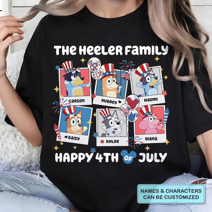 Happy 4th Of July - Personalized Custom T-shirt - Gift For Family, Family Members