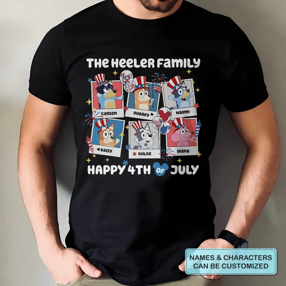 Happy 4th Of July - Personalized Custom T-shirt - Gift For Family, Family Members