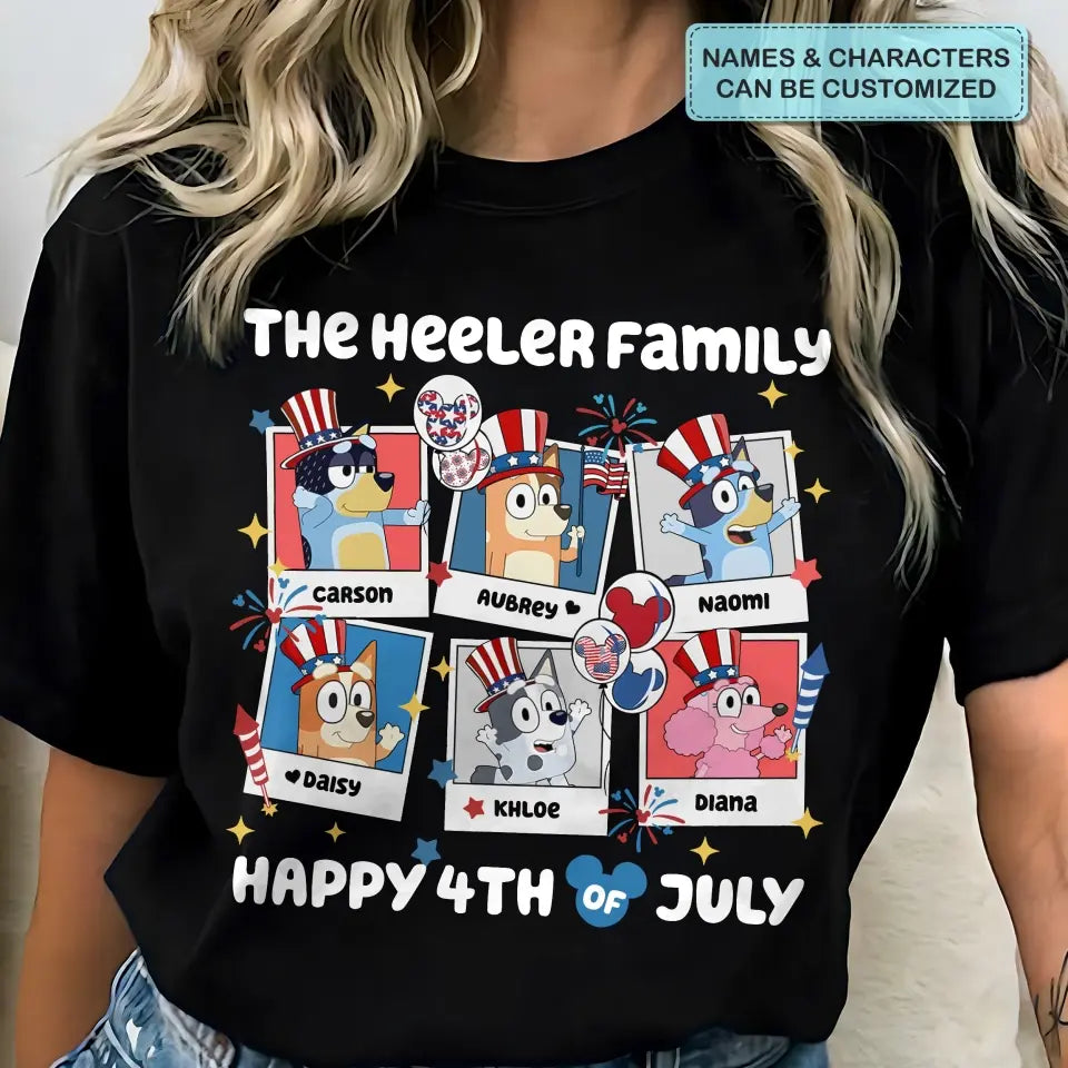 Happy 4th Of July - Personalized Custom T-shirt - Gift For Family, Family Members