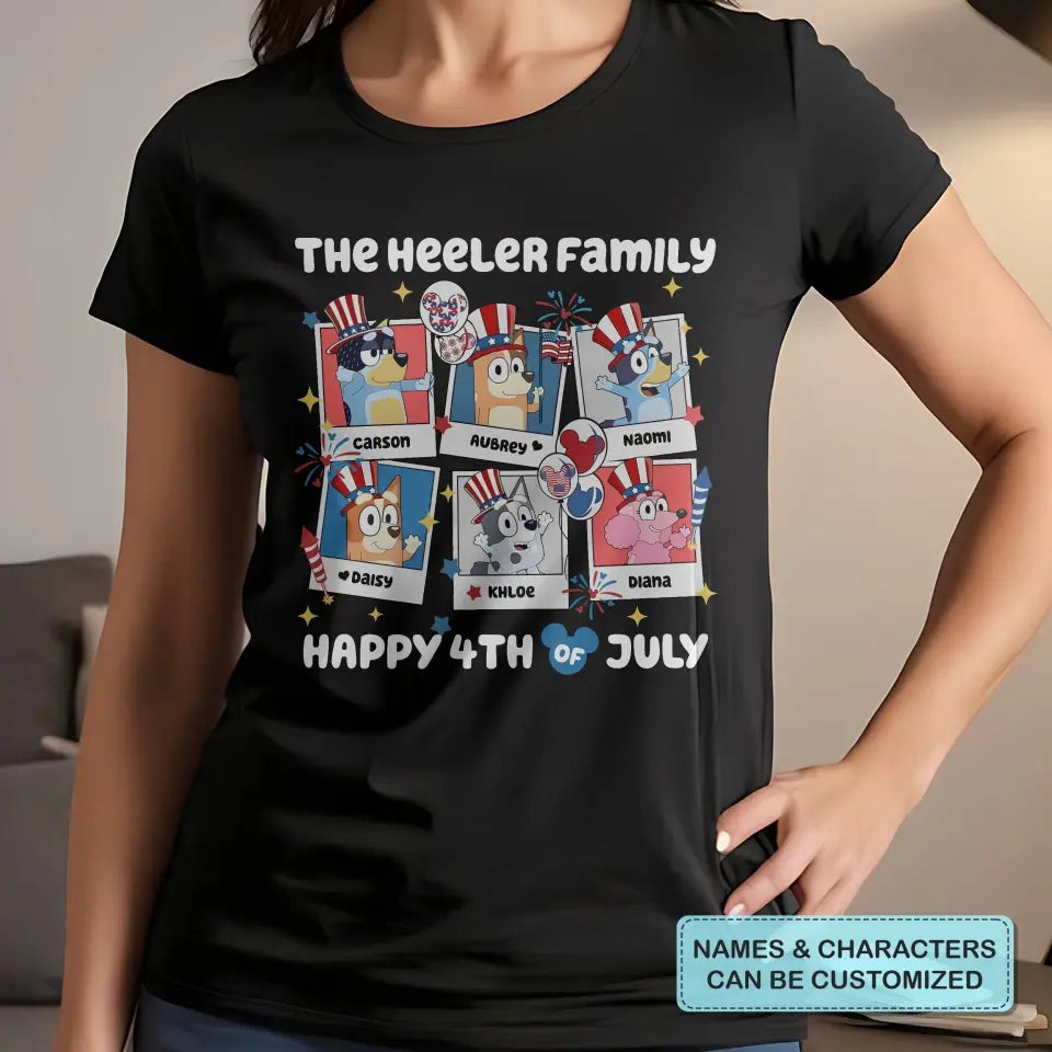 Happy 4th Of July - Personalized Custom T-shirt - Gift For Family, Family Members