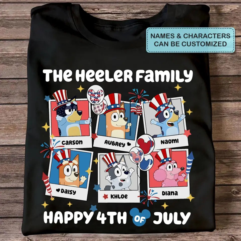 Happy 4th Of July - Personalized Custom T-shirt - Gift For Family, Family Members