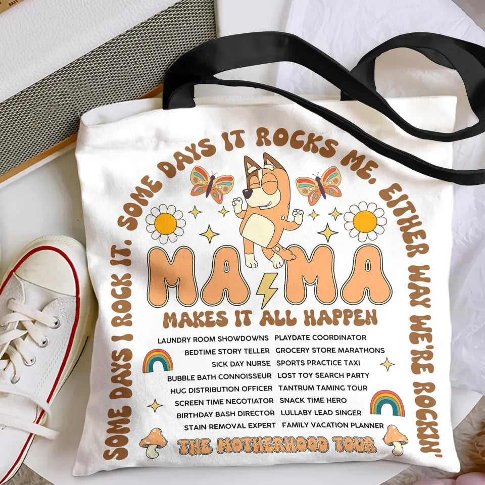 The Motherhood Tour- Personalized Custom Tote Bag - Gift For Mom, Grandma, Aunt, Family Members