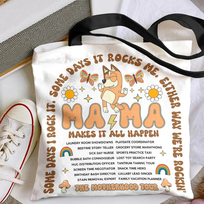 The Motherhood Tour- Personalized Custom Tote Bag - Gift For Mom, Grandma, Aunt, Family Members