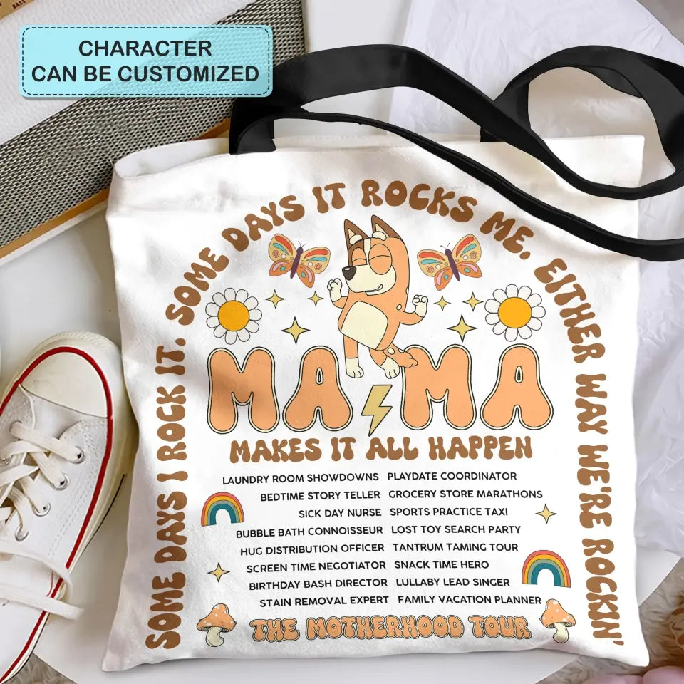 The Motherhood Tour- Personalized Custom Tote Bag - Gift For Mom, Grandma, Aunt, Family Members