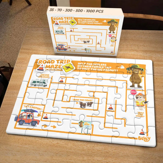 Road Trip For Heeler - Personalized Custom Jigsaw Puzzle - Gift For Family Members, Kids