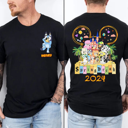 Family Trip 2024 - Personalized Custom Double-side T-shirt - Gift For Family, Family Member, Friends