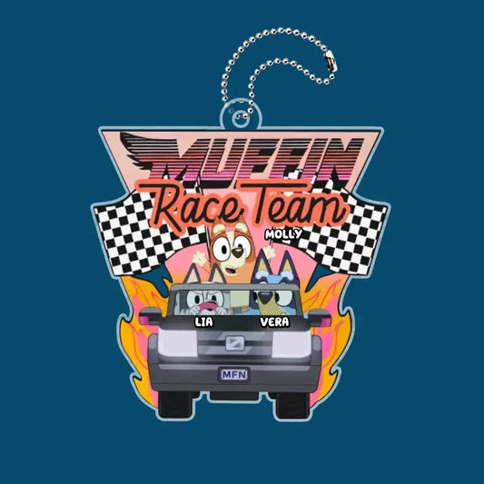 Race Team - Personalized Custom Car Hanging Ornament - Gift For Friends, Besties