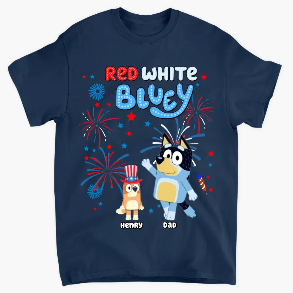 Red N White - Personalized Custom T-shirt - 4th Of July Gift For Family, Family Members