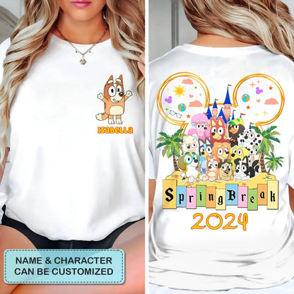 Family Trip 2024 - Personalized Custom Double-side T-shirt - Gift For Family, Family Member, Friends
