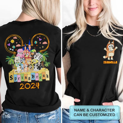 Family Trip 2024 - Personalized Custom Double-side T-shirt - Gift For Family, Family Member, Friends