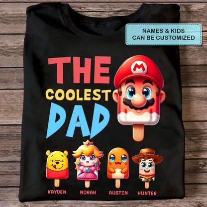 The Coolest Pop - Personalized Custom T-shirt - Gift For Family, Family Members