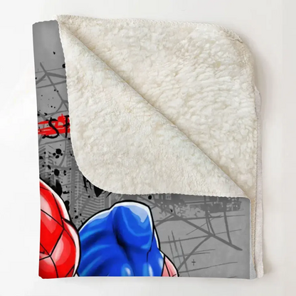 Custom Face Super Hero Blanket - Personalized Custom Blanket - Gift For Kids, Family, Family Members