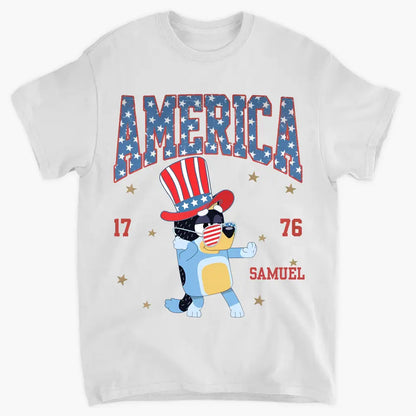 Vintage America - Personalized Custom T-shirt - 4th Of July Gift For Family, Family Members