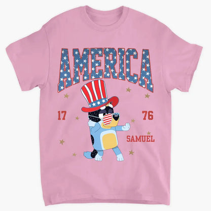 Vintage America - Personalized Custom T-shirt - 4th Of July Gift For Family, Family Members