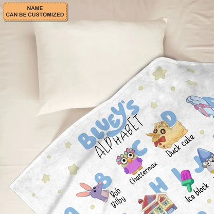 Alphabets Heeler - Personalized Custom Blanket - Gift For Kids, Family, Family Members