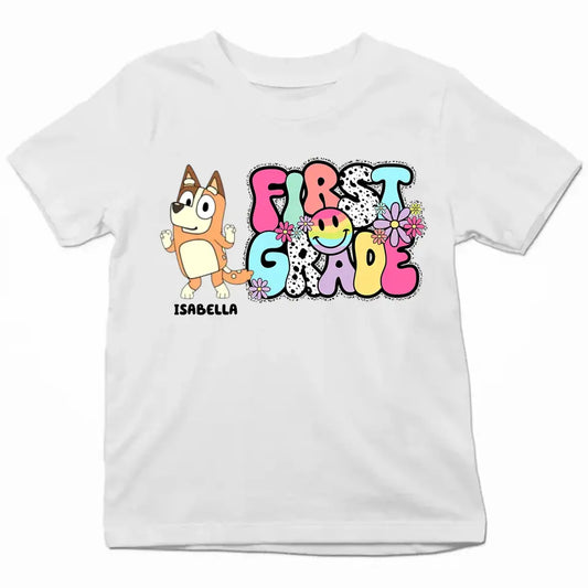 Retro Grade For Back To School - Personalized Custom Youth T-shirt - Birthday, Back To School, Kindergarten, First, Second, Third, Fourth, Fifth Grade, Pre-K Gift For Kids