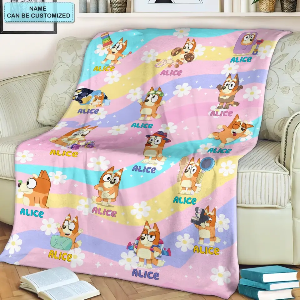 Custom Name - Personalized Custom Blanket - Gift For Kid, Family Members