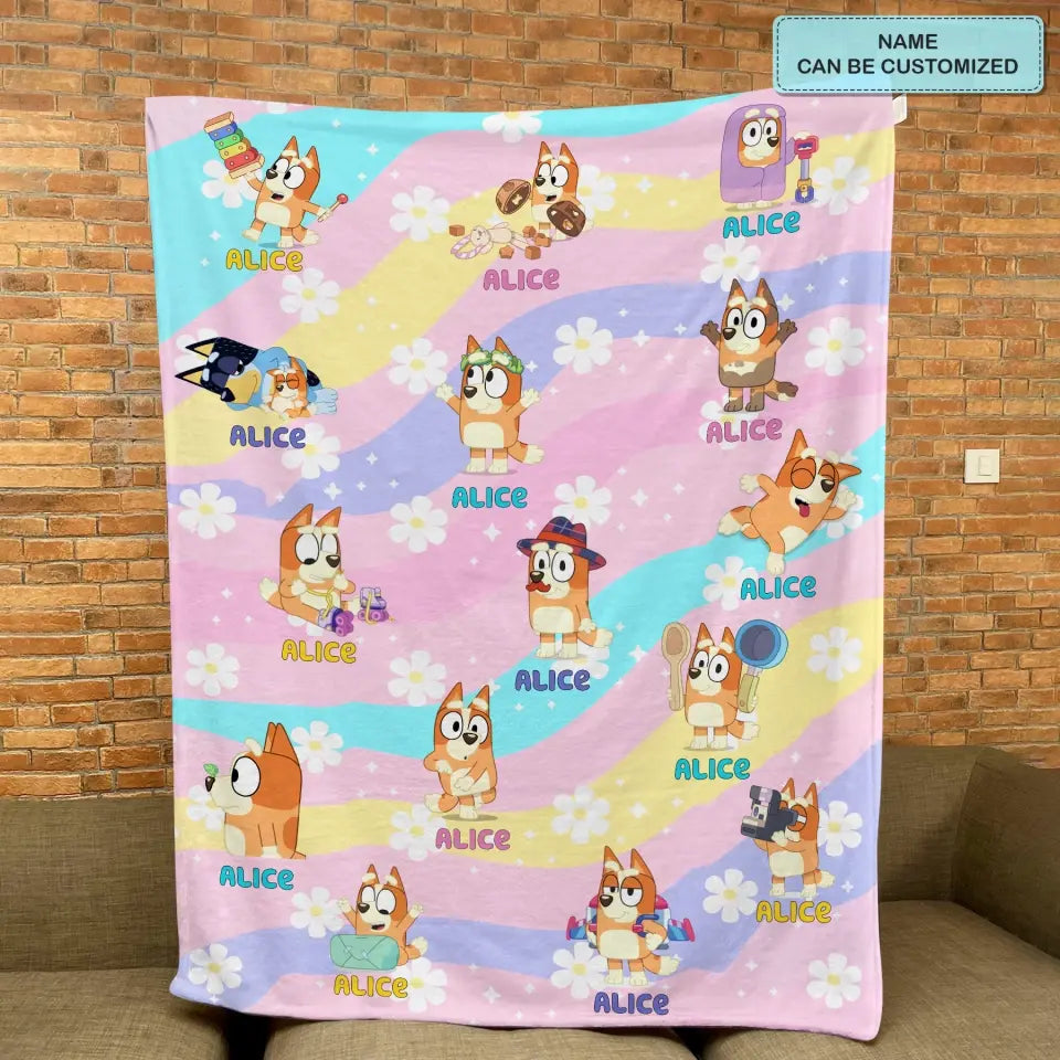 Custom Name - Personalized Custom Blanket - Gift For Kid, Family Members