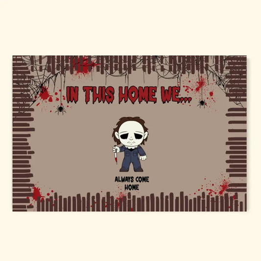 In This Home We - Personalized Custom Canvas/ Poster - Halloween Gift For Family Members