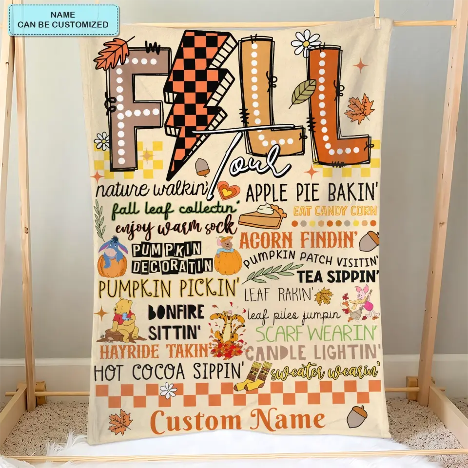 Fall Tour - Personalized Custom Blanket - Gift For Friends, Family Members