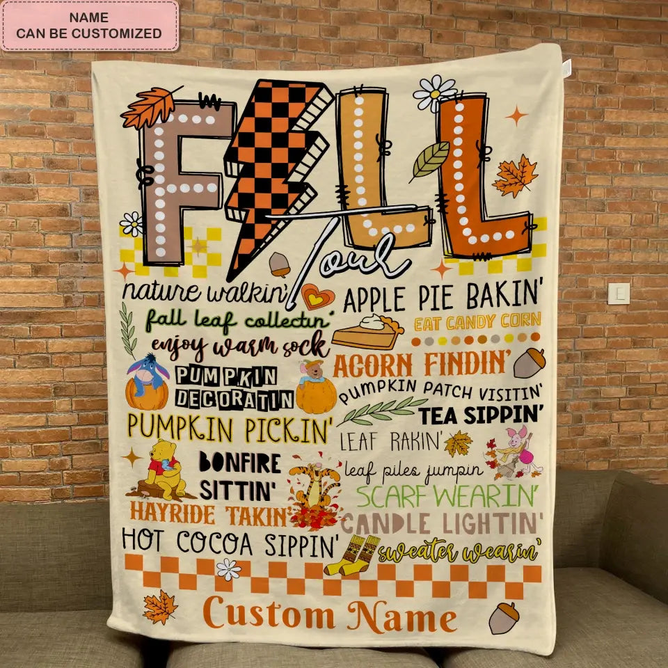 Fall Tour - Personalized Custom Blanket - Gift For Friends, Family Members