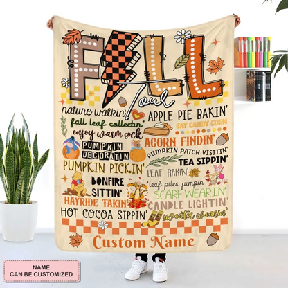 Fall Tour - Personalized Custom Blanket - Gift For Friends, Family Members