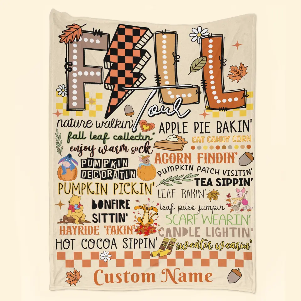 Fall Tour - Personalized Custom Blanket - Gift For Friends, Family Members