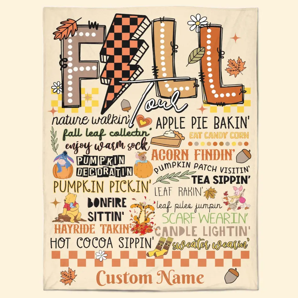 Fall Tour - Personalized Custom Blanket - Gift For Friends, Family Members