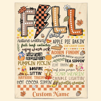 Fall Tour - Personalized Custom Blanket - Gift For Friends, Family Members