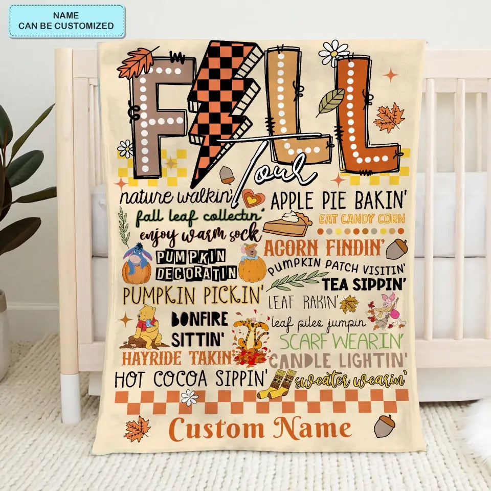 Fall Tour - Personalized Custom Blanket - Gift For Friends, Family Members