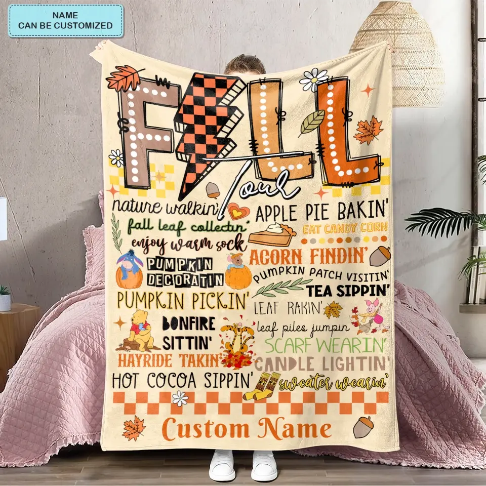 Fall Tour - Personalized Custom Blanket - Gift For Friends, Family Members