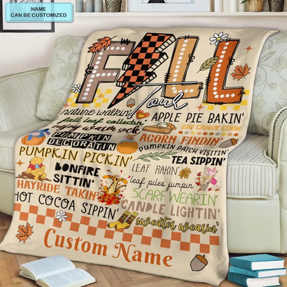 Fall Tour - Personalized Custom Blanket - Gift For Friends, Family Members