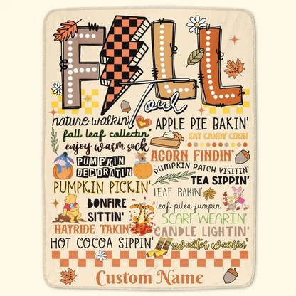 Fall Tour - Personalized Custom Blanket - Gift For Friends, Family Members