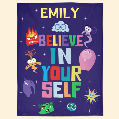 Believe In Yourself - Personalized Custom Blanket - Gift For Kids, Family Members