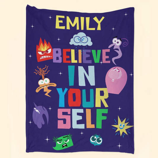 Believe In Yourself - Personalized Custom Blanket - Gift For Kids, Family Members